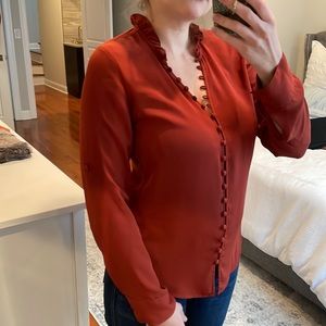 Express Burnt Orange Blouse